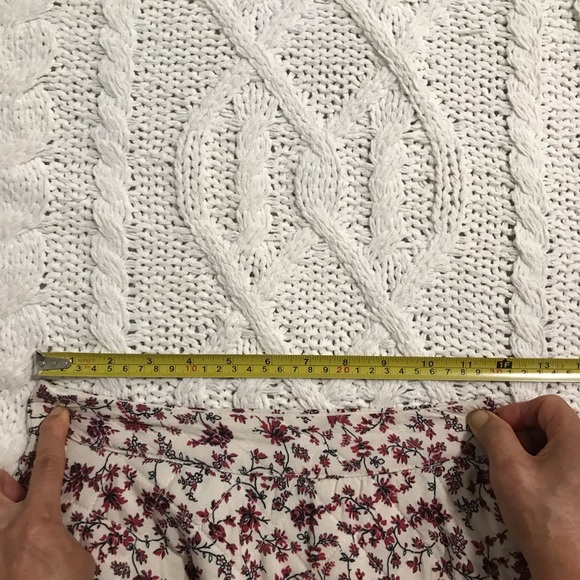 NWT Anthropologie Quilted Floral Prairie Cottagecore Midi Circle Skirt Cream 0 - Picture 11 of 12